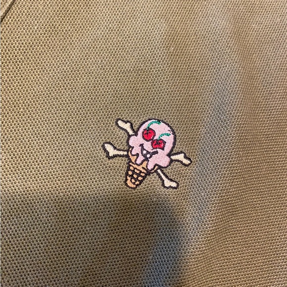 BILLIONAIRE BOYS CLUB ICE CREAM GREEN S/S POLO SHIRT SIZE LARGE NWOT - Picture 2 of 3